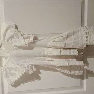 2T White Dress with Ruffles